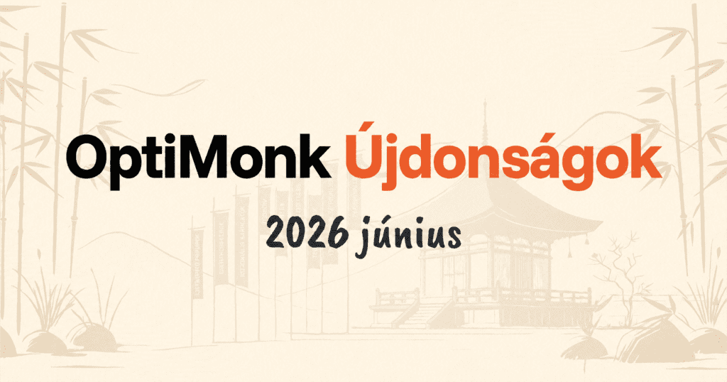 OptiMonk júniusi újdonságok banner kép