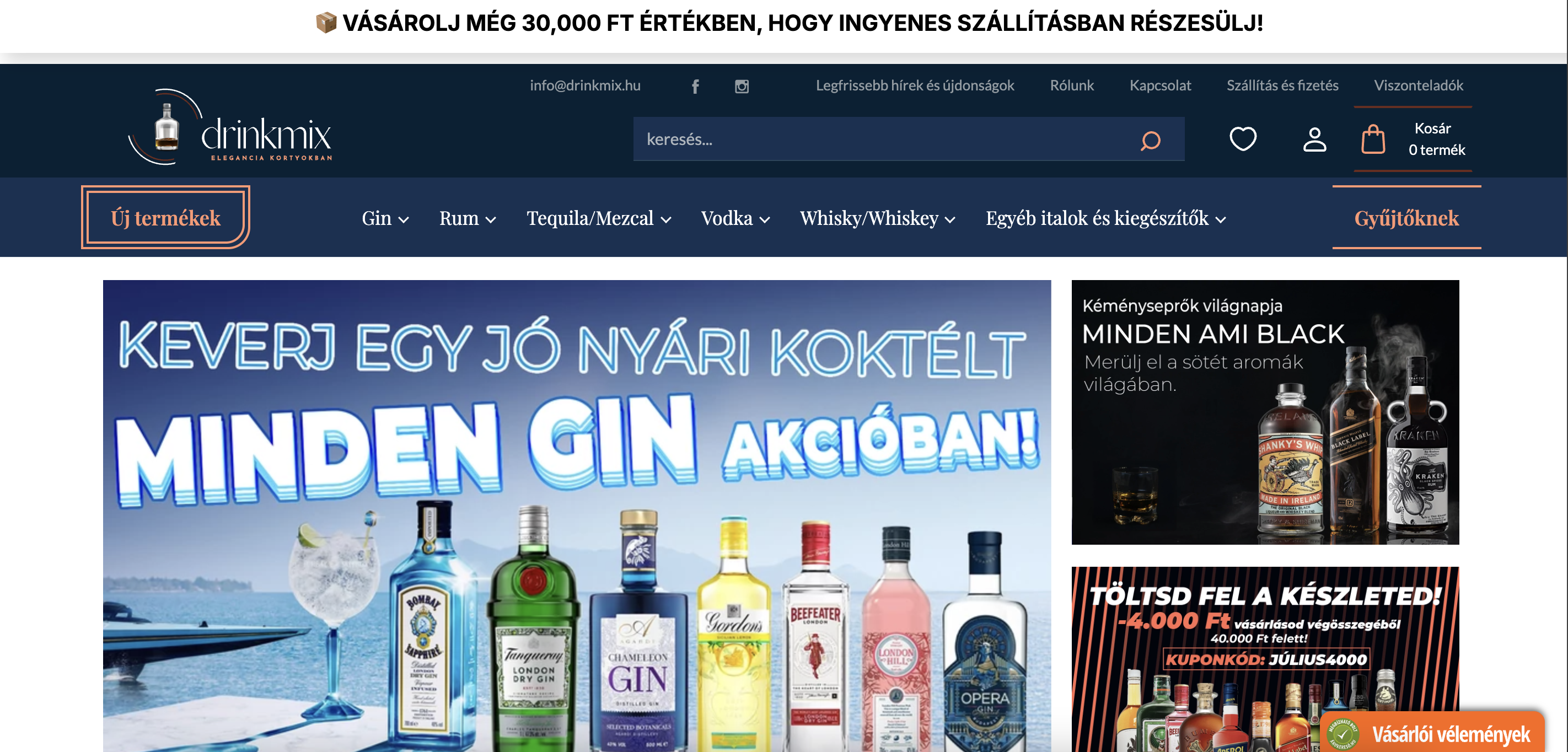 DrinkMix főoldal