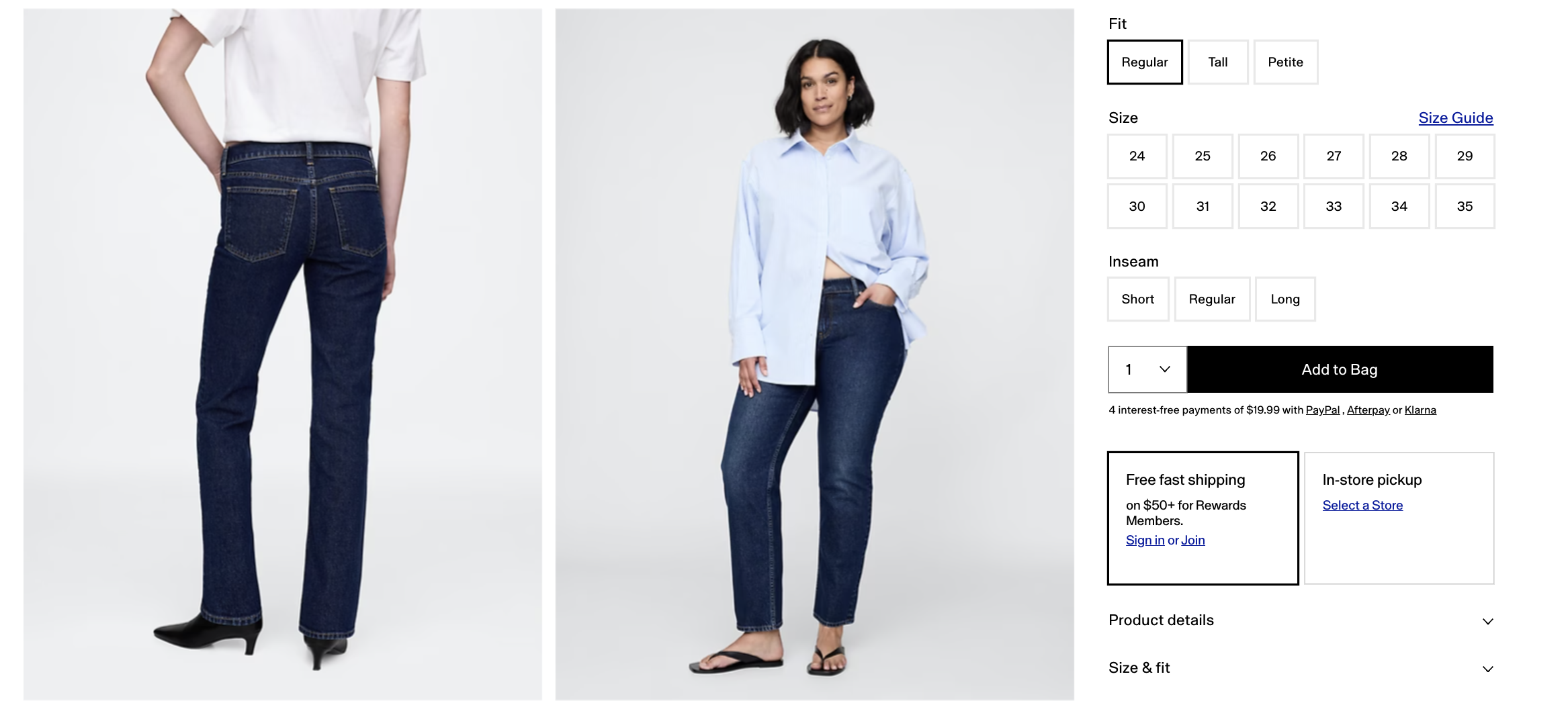 GAP különböző modelleken mutatja be termékeit