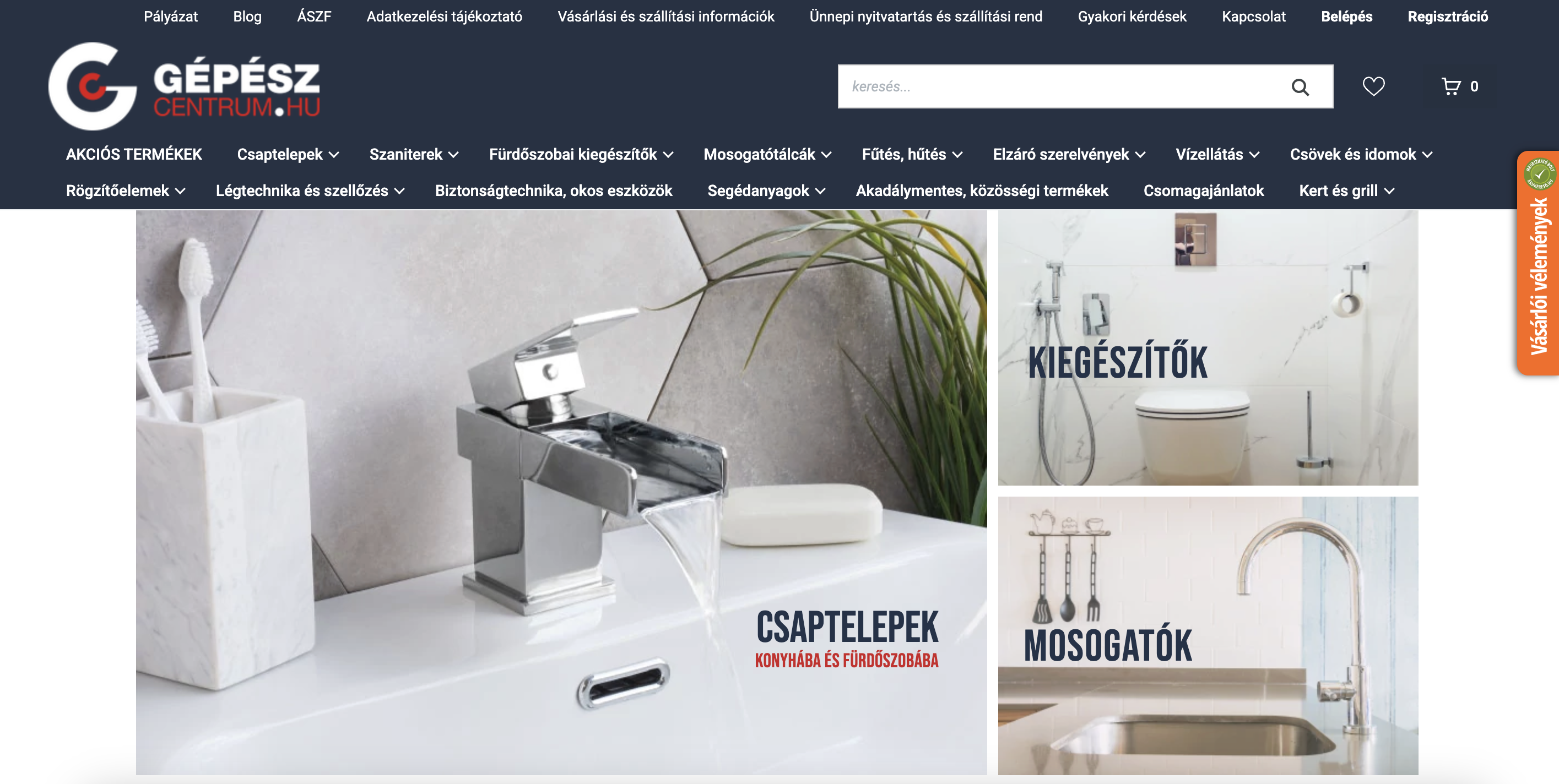 GépészCentrum.hu weboldala