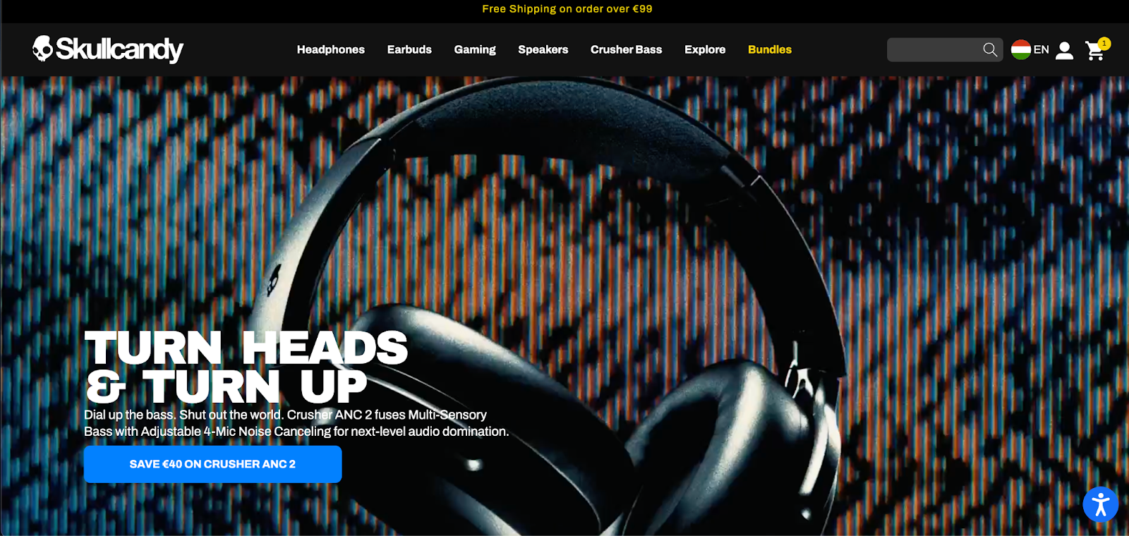 Skullcandy weboldala