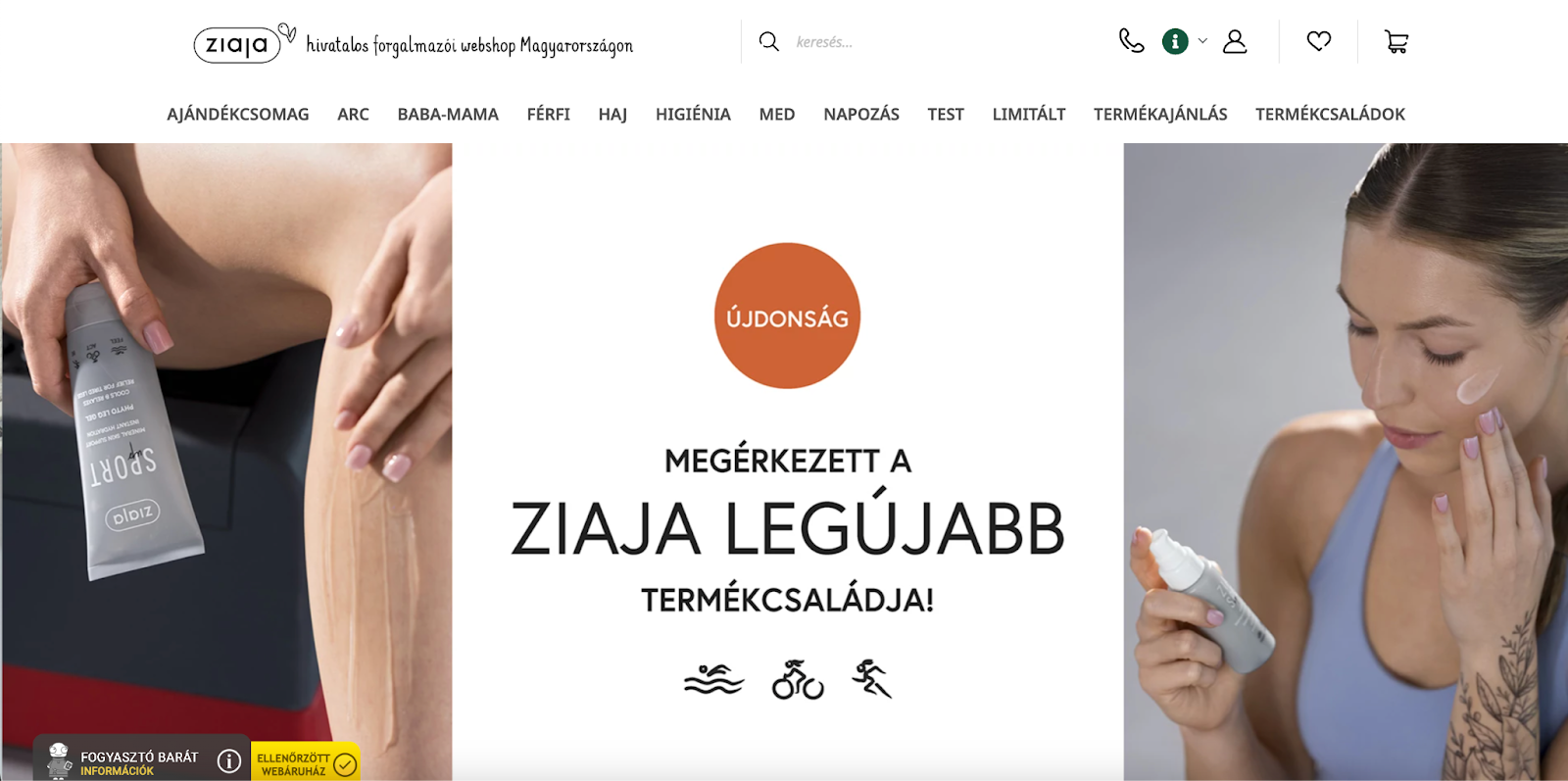 Ziaja weboldala