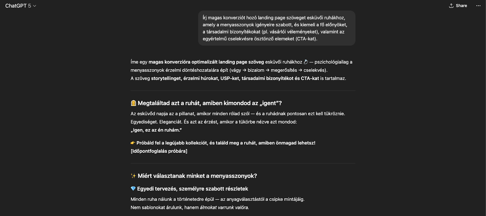 Landing page szöveg ötletek