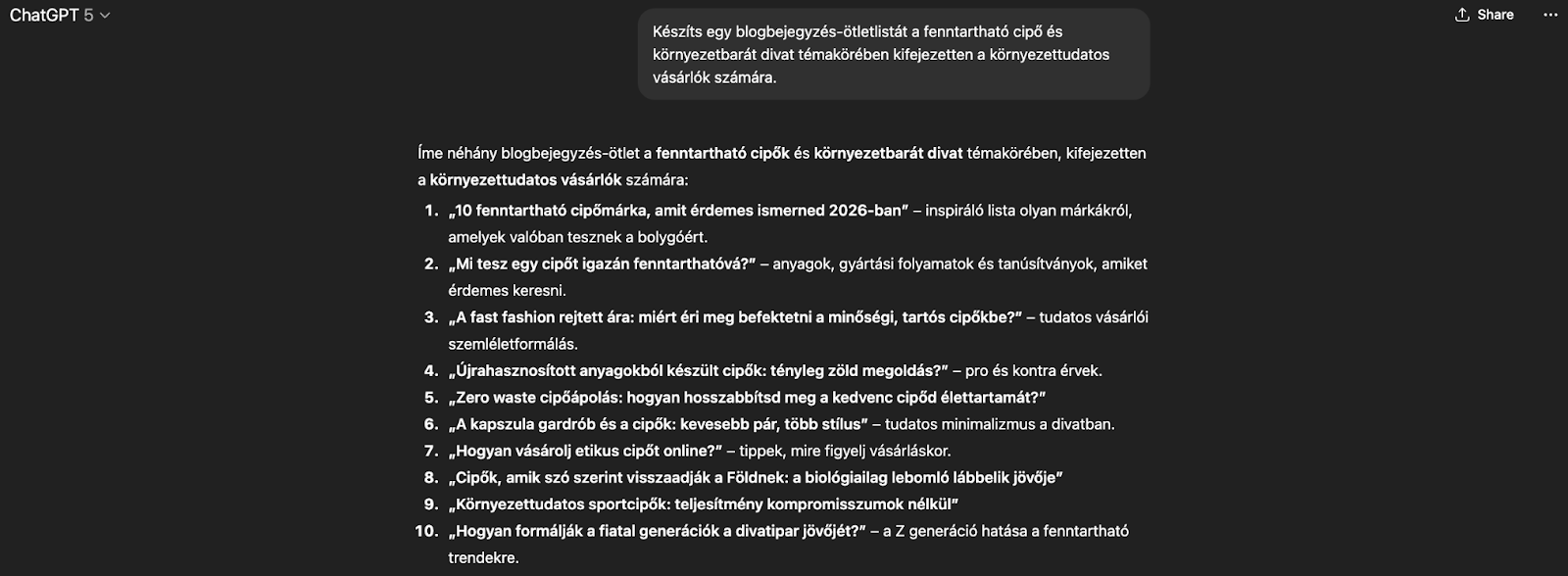 ChatGPT beszélgetés