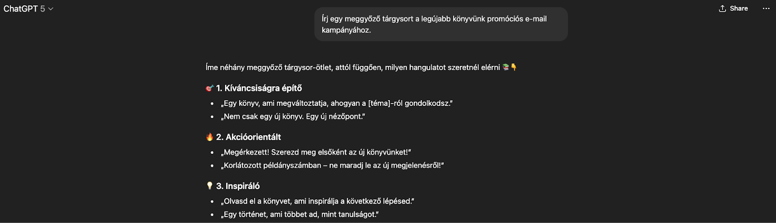 Meggyőző tárgysorok