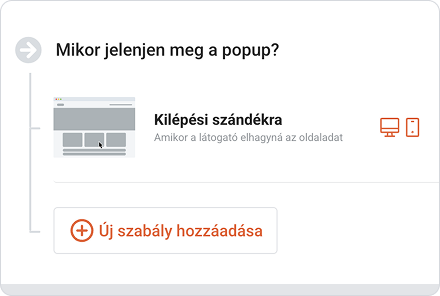 Popup beállítás