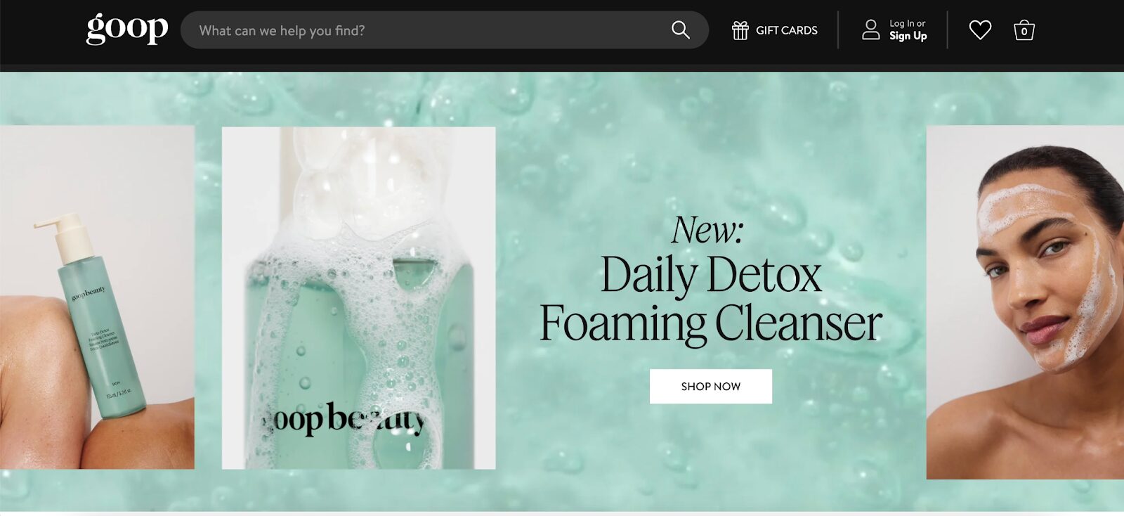 Goop statikus kép példa