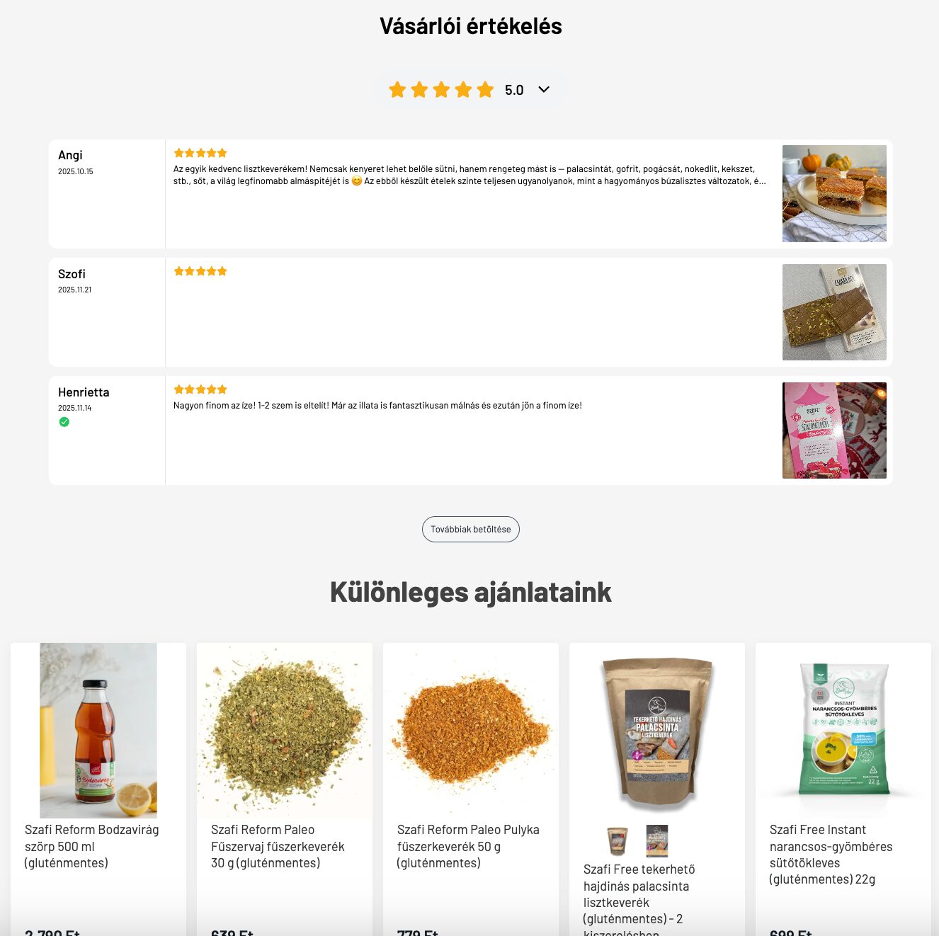 Vélemények megjelenítésével a kosároldalon egy végső megerősítést kap a vásárló