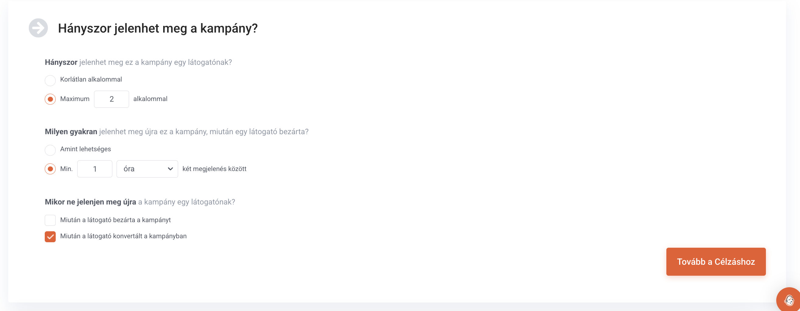 Állítsuk be a célzást