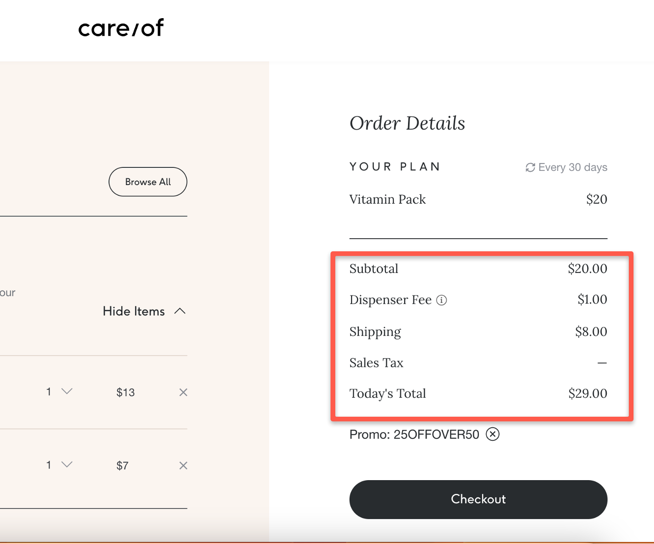 Extra költségek feltüntetése