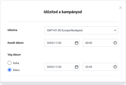 Időzítési lehetőségek
