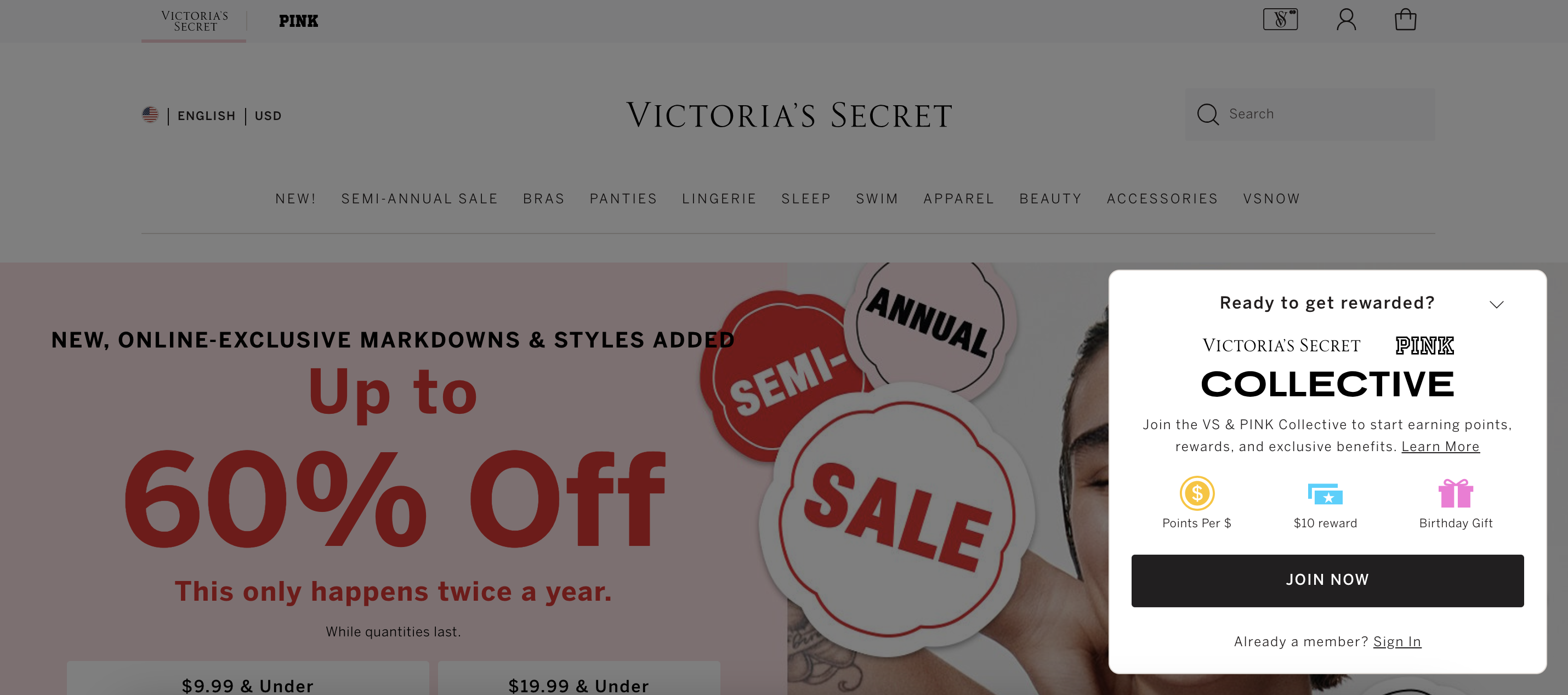Victoria's Secret pop-up példa